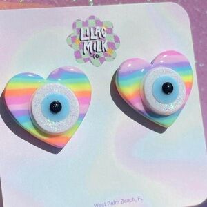 Beautiful handcrafted colorful earring studs